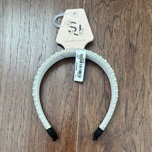 Sincerely Jules Pearl-Studded Headband - Cream